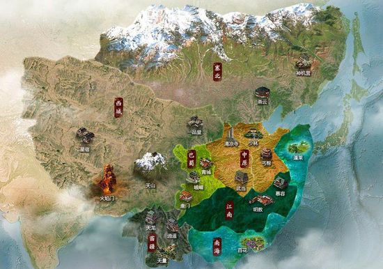 天龙八部地图_天龙八部地图图片大全_天龙八部地理图
