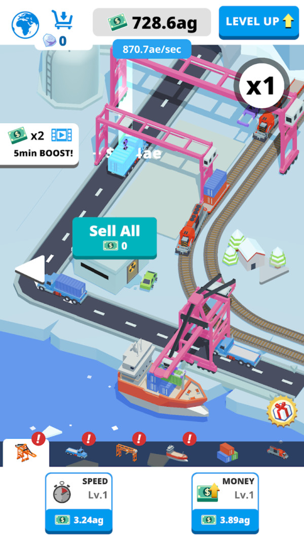 港口建设手机游戏盒子_港口模拟游戏_港口箱子